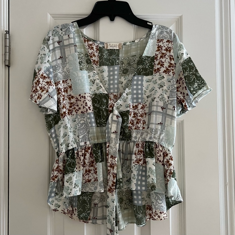 Floral cross-tie top!